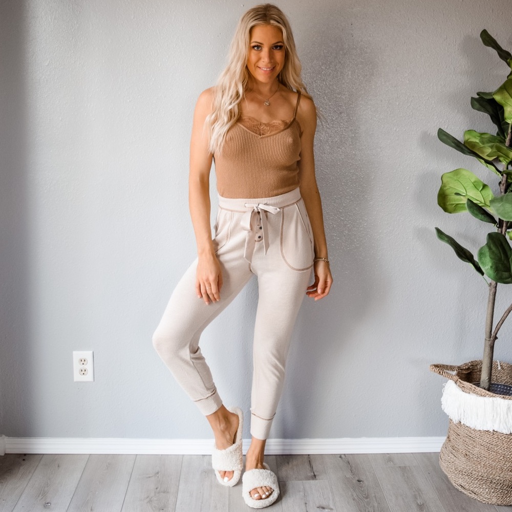 Abercrombie light weight beige pajama pants